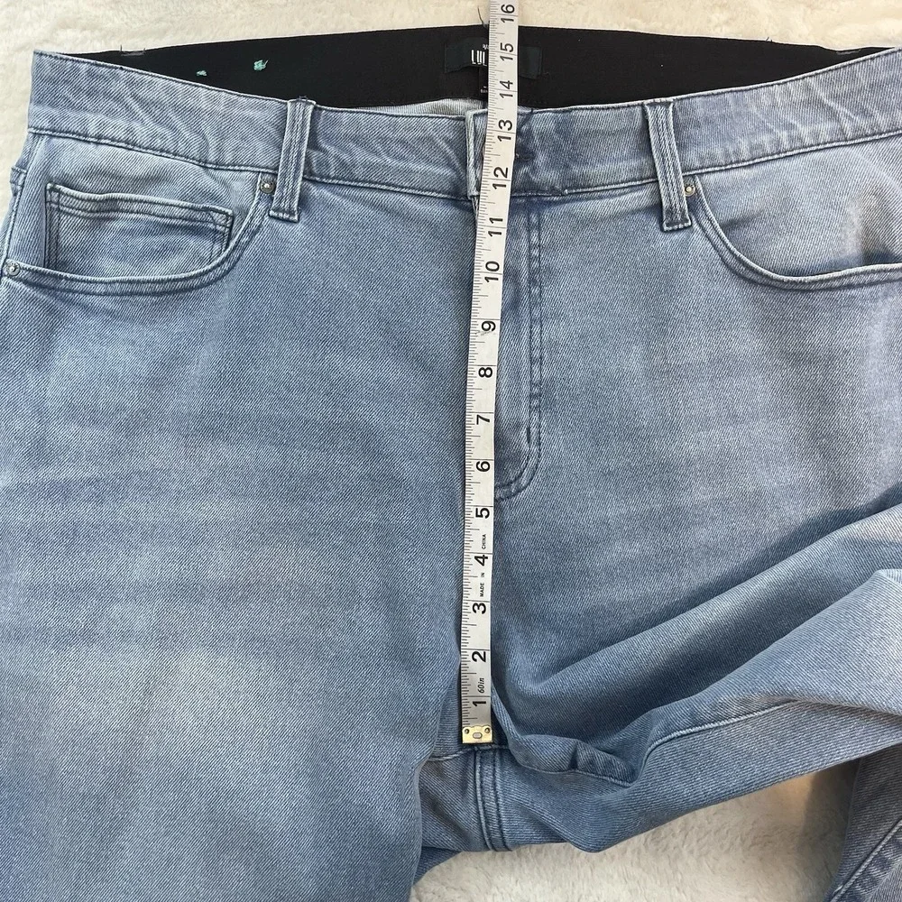 Lularoe Magic Waist Crop Jeans Womens Sz 36 Stretch‎ L-162152 Hi Rise Distressed